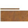 vidaXL Raseneinfassung Rostig 450 x 0,05 x 15 cm Wetterfeststahl