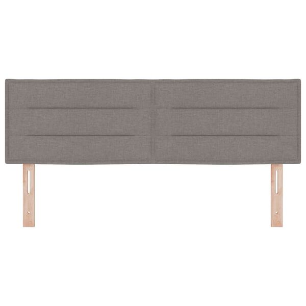 vidaXL Kopfteil mit Kopfteil Taupe 144 cm Kunstleder