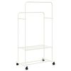vidaXL Kleiderst&auml;nder mit Regal Mit Rad Wei&szlig; 80 x 53 x 156 cm