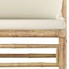 vidaXL 8-tlg. Garten-Lounge-Set mit Cremewei&szlig;en Kissen Bambus