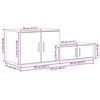 vidaXL Aufbewahrungsschrank 2 pcs Beton Grau 118 x 41 x 40 cm