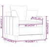 vidaXL Sessel Hellgrau 60 cm Stoff