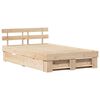 vidaXL Bettrahmen mit Kopfteil Braun 135 x 190 cm Massives Kiefernholz