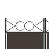 vidaXL 5-tlg. Paravent Braun 200x220 cm Stoff
