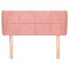 vidaXL Kopfteil mit Ohren Rosa 83x23x78/88 cm Samt