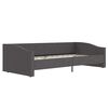 vidaXL Tagesbett mit Matratze USB Dunkelgrau Stoff 90x200 cm