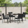 vidaXL Garten Essgruppe 5 pcs Schwarz und Grau PE-Rattan