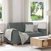 vidaXL 2-Sitzer Sofa Dunkelgrau 120 cm Stoff