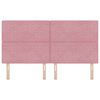vidaXL LED Kopfteil mit LED-Lichtleisten Rosa 180 cm Polyester