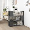 vidaXL B&uuml;cherregal Raumteiler Hochglanz-Grau 100x24x94 cm
