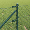 vidaXL Zaunpfosten Gr&uuml;n 10 x 0,8 m (40 x 40 mm Gitter) Stahl und PVC