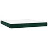 vidaXL Boxspringbett mit Matratze & LED Dunkelgr&uuml;n 180x200 cm Samt