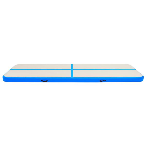 vidaXL Aufblasbare Gymnastikmatte mit Pumpe 600x100x20 cm PVC Blau
