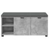 vidaXL Flurbank mit Kissen mit Regal Betongrau 100 x 38 x 46 cm