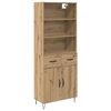 vidaXL Highboard 2 pcs Artisan-Eiche 69,5 x 34 x 180 cm Holzwerkstoff