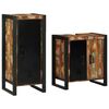 vidaXL Badezimmerm&ouml;bel-Set mit Regal 2 pcs Massives upgecyceltes Holz