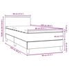 vidaXL Boxspringbett mit Matratze Dunkelblau 80x220 cm Samt