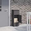 vidaXL Paketdrop-Box mit Speicher Schwarz 44,5 x 29 x 110,5 cm Stahl
