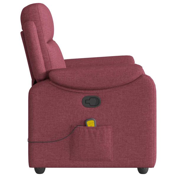 vidaXL Massagesessel Weinrot Stoff