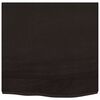 vidaXL Tischplatte Dunkelbraun 60x60x(2-4)cm Massivholz Eiche