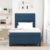 vidaXL Boxspringbett mit Matratze mit Kopfteil Blau 120 x 200 cm Stoff