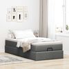 vidaXL Ottoman-Bett mit Matratze Dunkelgrau 80x200 cm Stoff