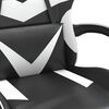 vidaXL Gaming-Stuhl Drehbar Schwarz und Wei&szlig; Kunstleder