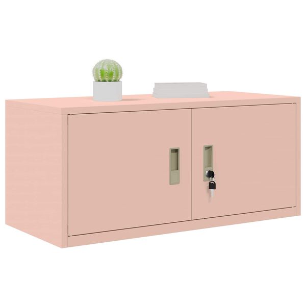 vidaXL Aufbewahrungsschrank Rosa 90 x 40 x 40 cm Stahl