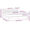 vidaXL Boxspringbett mit Matratze Schwarz 180x200 cm Stoff
