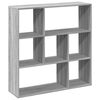 vidaXL Raumteiler-B&uuml;cherregal Grau Sonoma 102x29x103,5 cm