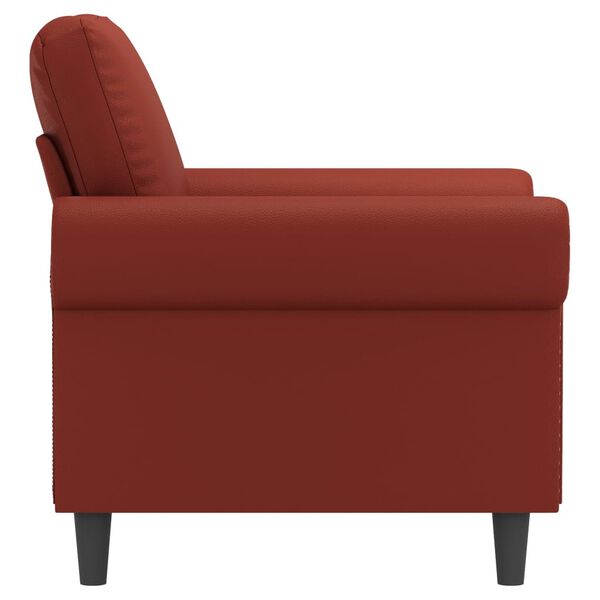vidaXL Sessel Weinrot 60 cm Kunstleder