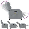 vidaXL Massage-Relaxsessel, hellgrauer Stoff
