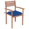 vidaXL Stapelbare Gartenst&uuml;hle mit Kissen 8 Stk. Massivholz Teak