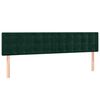 vidaXL Boxspringbett mit Matratze Dunkelgr&uuml;n 160x200 cm Samt