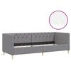 vidaXL Tagesbett mit Matratze USB Hellgrau Stoff 90x200 cm