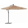 vidaXL Sonnenschirm mit Stahlmast Braun 269x269x235 cm