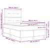 vidaXL LED Boxspringbett mit Matratze Schwarz 120 x 200 cm Stoff