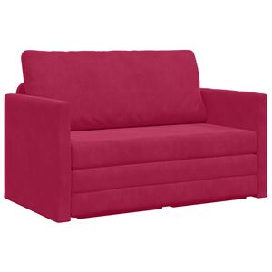 vidaXL Schlafsofa Weinrot 124 x 71 x 78 cm Samt