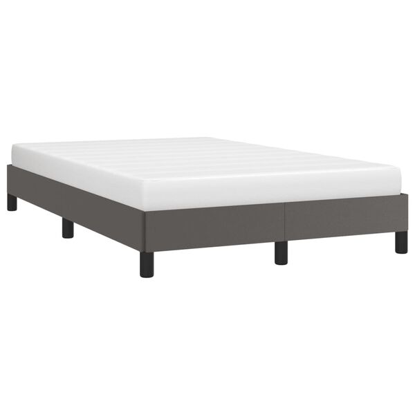 vidaXL Bettgestell ohne Matratze Grau 120x190 cm Kunstleder