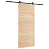 vidaXL Schiebet&uuml;r 80 x 208 cm Massives Kiefernholz Natur