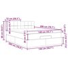 vidaXL Ottomane Bett mit Matratze & LEDs Taupe 140x200 cm Stoff