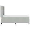 vidaXL Boxspringbett mit Matratze mit LED Hellgrau 80 x 200 cm Samt