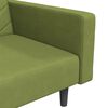 vidaXL Schlafsofa 2-Sitzer mit 2 Kissen Hellgr&uuml;n Samt