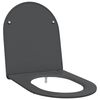 vidaXL Toilettensitz Anthrazit 44 x 36,4 x 3,4 cm Duroplast