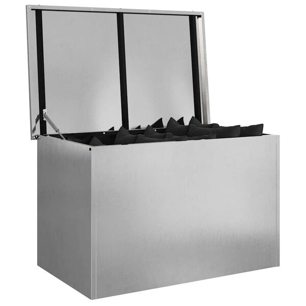 vidaXL Au&szlig;enlagerbox Silber 80 x 50,5 x 50 cm Stahl