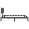 vidaXL Massivholzbett mit Kopfteil Grau 200x200 cm