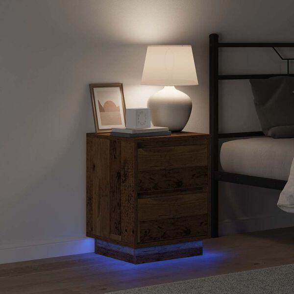vidaXL Nachttisch Altholz 39 x 34,5 x 50 cm Holzwerkstoff