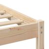vidaXL Bettrahmen mit Kopfteil Braun 140 x 190 cm Massives Kiefernholz