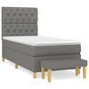 vidaXL Boxspringbett mit Matratze Dunkelgrau 80x200 cm Stoff