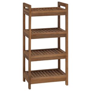 vidaXL Badregal Natur 45 x 30 x 97 cm Massivholz Teak